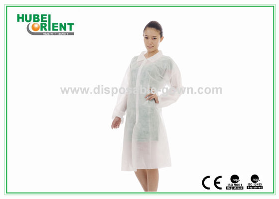 Professional Tyvek Disposable White Lab Coats For All people With Magic Tape
