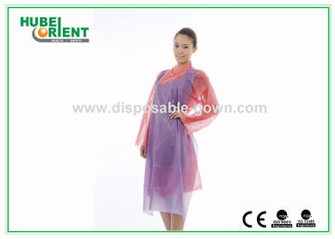White Waterproof And Dustproof Disposable Aprons PVC Material With Punched Neck Opening