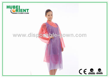 White Waterproof And Dustproof Disposable Aprons PVC Material With Punched Neck Opening