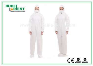 Polypropylene Disposable Protective Coveralls With Hood And Feetcover
