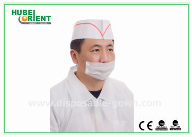 Odorless Chef Paper Hat Customized Disposable Chef Hats Printing Stripe And Logo