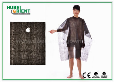 White Black Disposable Kimono Robe / Nonwoven Hair Cut Protection Poncho Style Cape