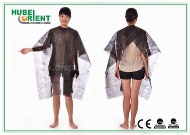 White Black Disposable Kimono Robe / Nonwoven Hair Cut Protection Poncho Style Cape
