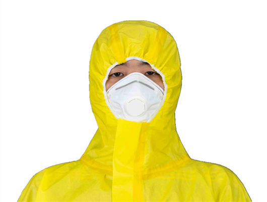 Type3B PP PE Chemical Spray Protective Disposable Coverall With 3pcs Hood