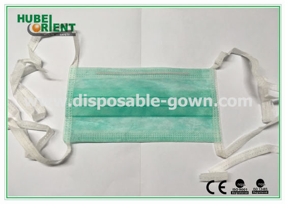 Hygienic Type IIR Tie On Disposable 3 Ply Face Mask