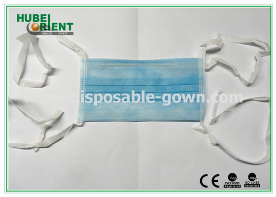Non Irritating Medical Nonwoven Ties Disposable Face Mask OEM