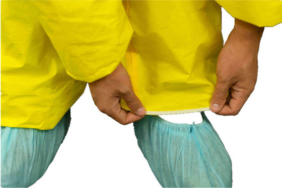 Oil Refinery / Chemical Handling Type 3B Disposable PP PE Protective Coverall With Hood