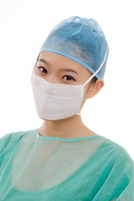 Type IIR 3 Ply Nonwoven Tie On Face Mask Approved EN14683 For Hospital