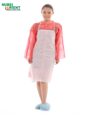 Dirt Prevention Single Use Nonwoven Apron With Thin Ties For Factory Without Sleeves