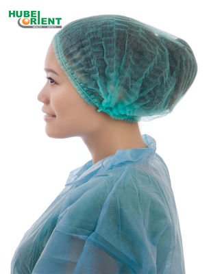 Single Use 25g/m2 Polypropylene Non Woven Mob Cap For Doctor