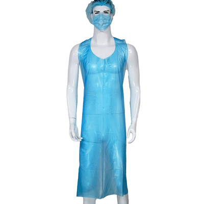 OEM Oil Prevention Single Use Sleeveless PE Apron 28''x42'' 28''x46''