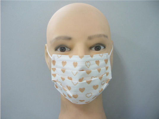 Disposable 3ply Kid Face Mask With Cute Printing Latex Free Earloop