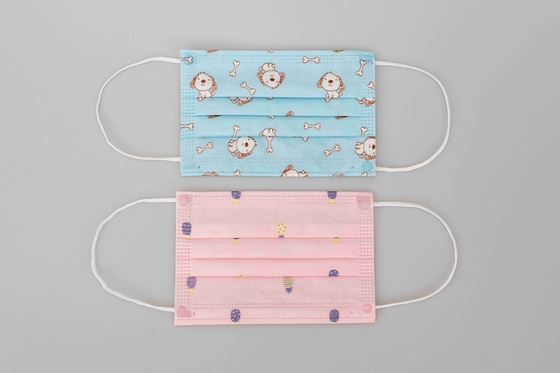 14.5x9.5cm Disposable Kid Face Mask Nonwoven Cute Cartoon
