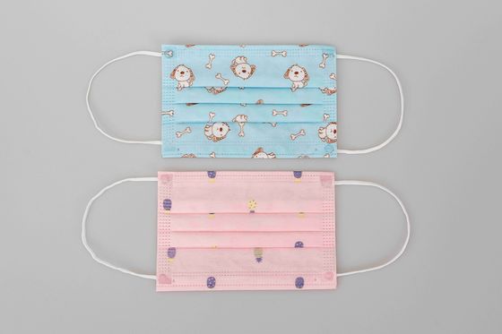 3ply Breathable Anti Bacterial Disposable Non Woven Face Mask Cute Cartoon Printing