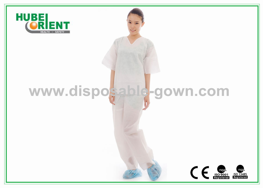 Non-Toxic SMS Disposable Protective SMS Pajamas Kits With Shirt And Trousers