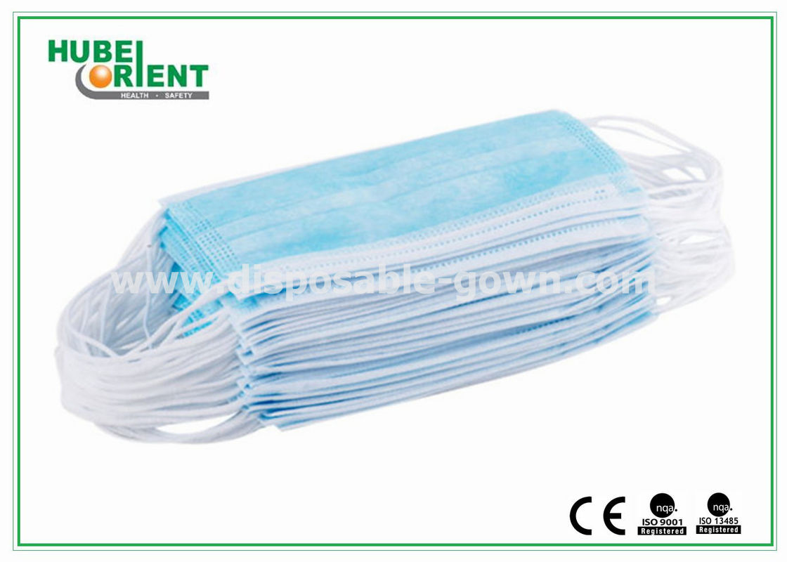 EN14683 9x18cm 3 Ply Disposable Face Mask With Ear Loop