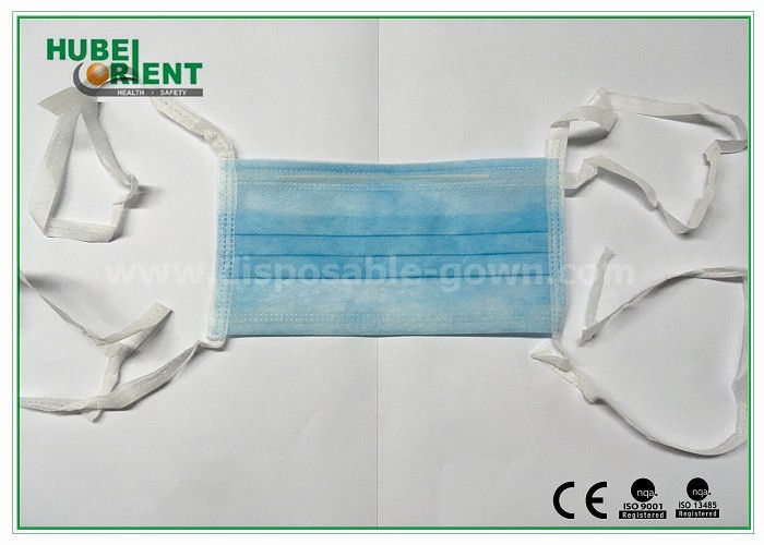 Non Stimulating Tie On Nonwoven Disposable Medical Face Mask