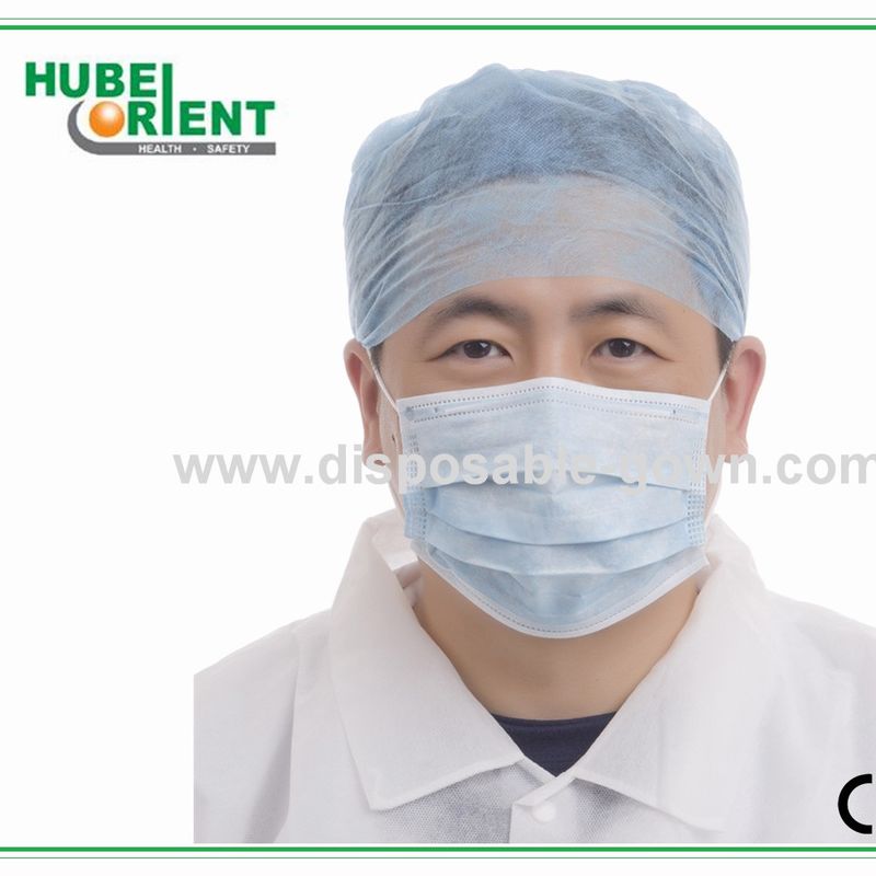 Free Size 40g/m2 SMS Polypropylene Disposable Doctor Cap For Operation Room
