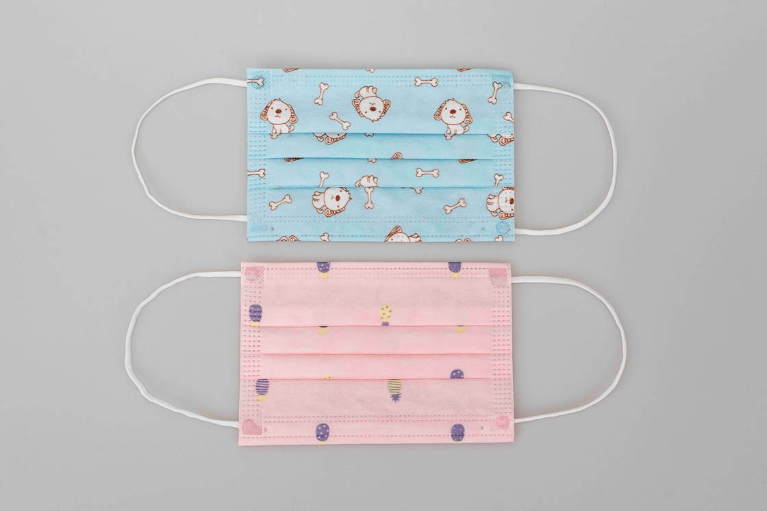 14.5x9.5cm Disposable Kid Face Mask Nonwoven Cute Cartoon