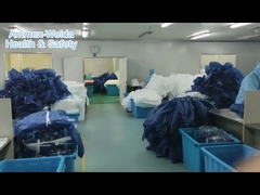 لباس های کاری بدون بافت نوع 5 پوشاک یکبار مصرفی با هود و پوشاک پا برای محافظت از بدن