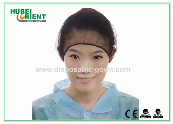 Black / White Medical Disposable Head Cap / Disposable Hair Nets/Nylon Material cap