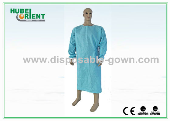 Standard SMS Disposable Scrub Suits Blue Color 50gsm-70gsm For Hospital Use