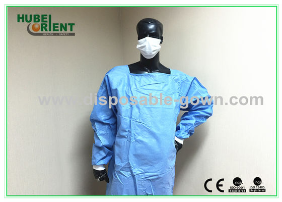 Waterproof Blue Medical Disposable Isolation Gown/Breathable protective surgical gown