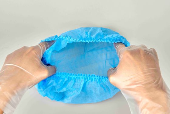 25gsm Non-Woven Double Elastic Disposable Round Head Cap Medical Doctor/Nurse Cap